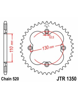 Couronne JT SPROCKETS acier standard 1350 - 520
