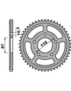 Couronne PBR acier C45 standard 828 - 525