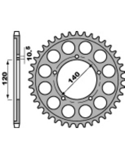 Couronne PBR acier C45 standard 4409 - 530