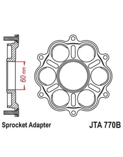 Support de couronne JT SPROCKETS - 6 Silentbloc Ducati Panigale/Monster