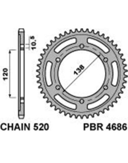 Couronne PBR acier C45 standard 4686 - 520