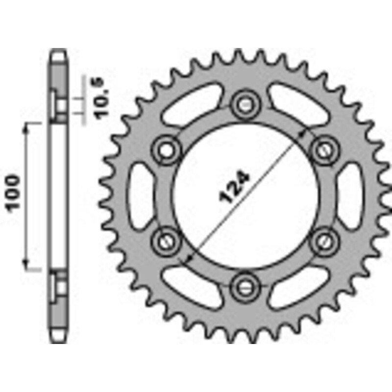 Couronne PBR acier C45 standard 1027 - 520 Couronne PBR acier C45 standard 1027 - 520