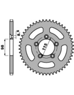Couronne PBR acier C45 standard 4552 - 420