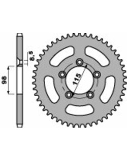Couronne PBR acier C45 standard 4552 - 420