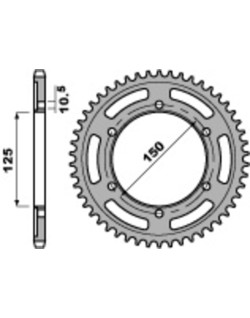 Couronne PBR acier C45 standard 4454 - 525