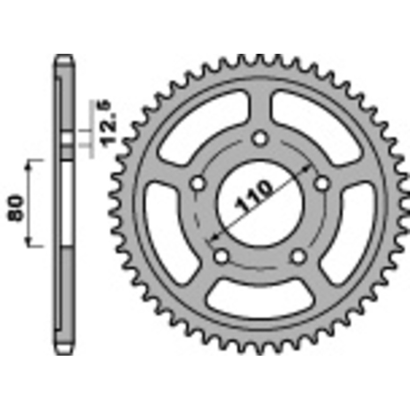 Couronne PBR acier C45 standard 336 - 630 Couronne PBR acier C45 standard 336 - 630