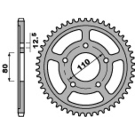 Couronne PBR acier C45 standard 336 - 630