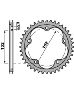 Couronne PBR aluminium Ultra-Light anodisé dur 4460 - 525