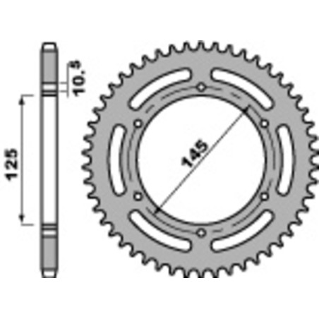 Couronne PBR acier C45 standard 866 - 520