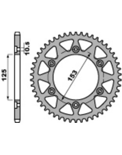 Couronne PBR acier C45 standard 288 - 520