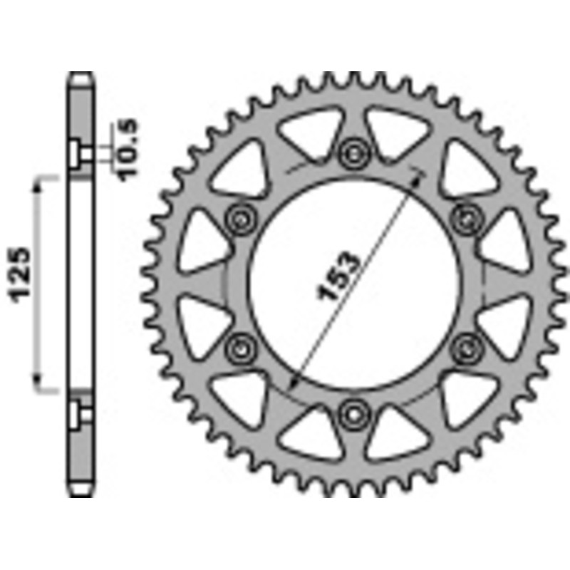 Couronne PBR acier C45 standard 288 - 520 Couronne PBR acier C45 standard 288 - 520