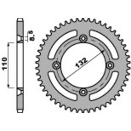 Couronne PBR acier C45 standard 4486 - 428