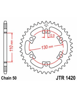 Couronne JT SPROCKETS acier standard 1420 - 530