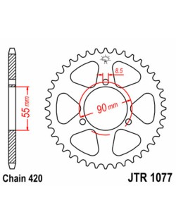 Couronne JT SPROCKETS acier standard 1077 - 420
