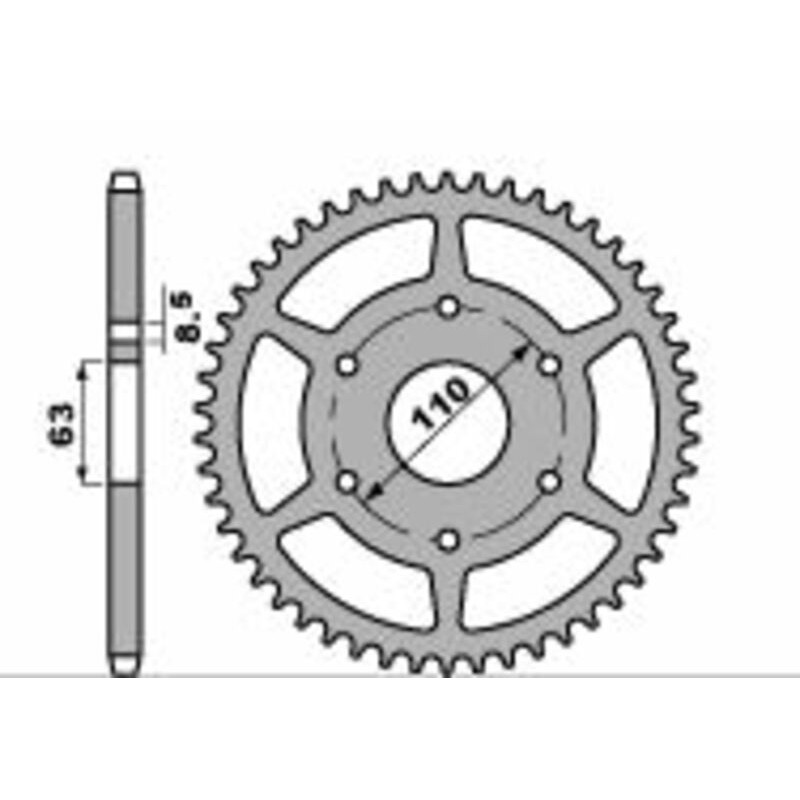 Couronne PBR aluminium ultra-light anodisé dur 4675 - 520 Couronne PBR aluminium ultra-light anodisé dur 4675 - 520
