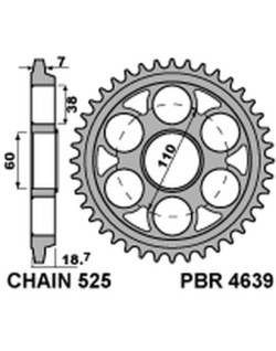 Couronne PBR acier C45 revenu 4639 - 525