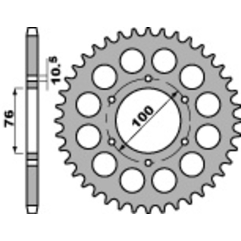 Couronne PBR acier C45 standard 816 - 530 Couronne PBR acier C45 standard 816 - 530