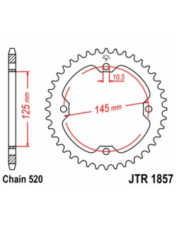 Couronne JT SPROCKETS acier standard 1857 - 520