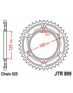 Couronne JT SPROCKETS acier standard 899 - 525