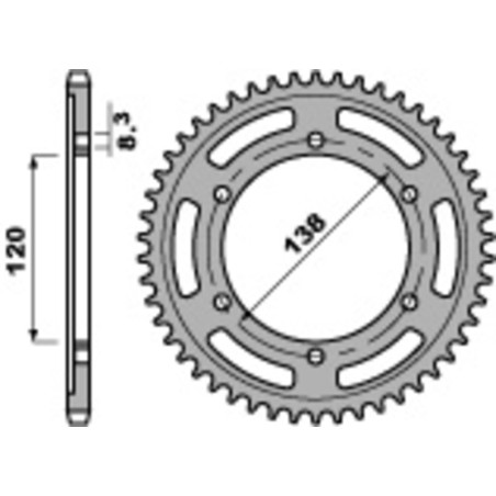 Couronne PBR acier C45 standard 253 - 525