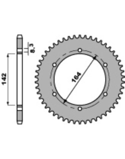 Couronne PBR acier C45 standard 4525 - 428