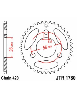 Couronne JT SPROCKETS acier standard 1780 - 420
