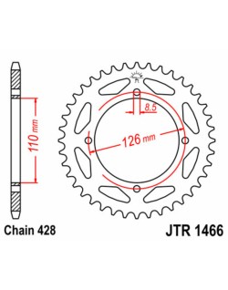Couronne JT SPROCKETS acier standard 1466 - 428