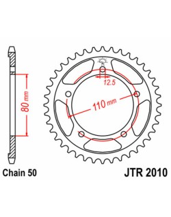 Couronne JT SPROCKETS acier standard 2010 - 530
