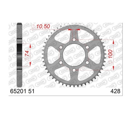 Couronne AFAM acier 65201 - 428