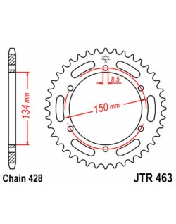 Couronne JT SPROCKETS acier standard 463 - 428