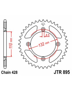 Couronne JT SPROCKETS acier standard 895 - 428