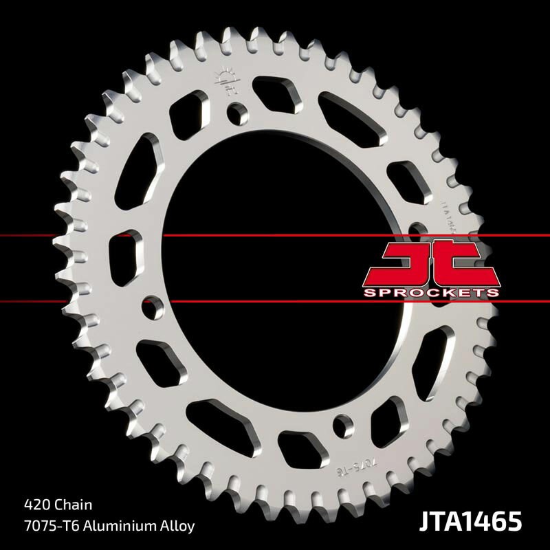 Couronne JT SPROCKETS aluminium ultra-light anti-boue 1465 - 420 Couronne JT SPROCKETS aluminium ultra-light anti-boue 1465 - 420