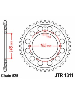 Couronne JT SPROCKETS acier standard 1311 - 525