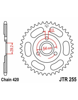 Couronne JT SPROCKETS acier standard 255 - 420
