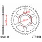 Couronne JT SPROCKETS acier standard 814 - 530 Couronne JT SPROCKETS acier standard 814 - 530