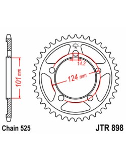 Couronne JT SPROCKETS acier standard 898 - 525