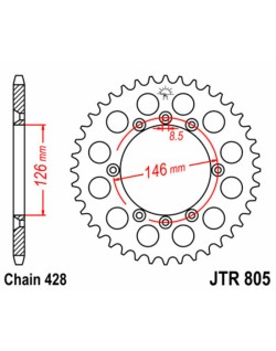 Couronne JT SPROCKETS acier standard 805 - 428