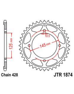Couronne JT SPROCKETS acier standard 1874 - 428