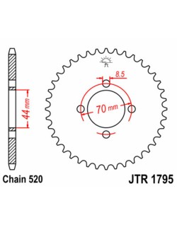 Couronne JT SPROCKETS acier standard 1795 - 520