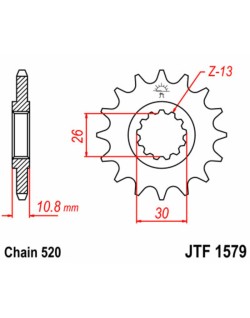 Pignon JT SPROCKETS acier standard 1579 - 520
