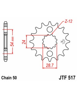 Pignon JT SPROCKETS acier standard 517 - 530