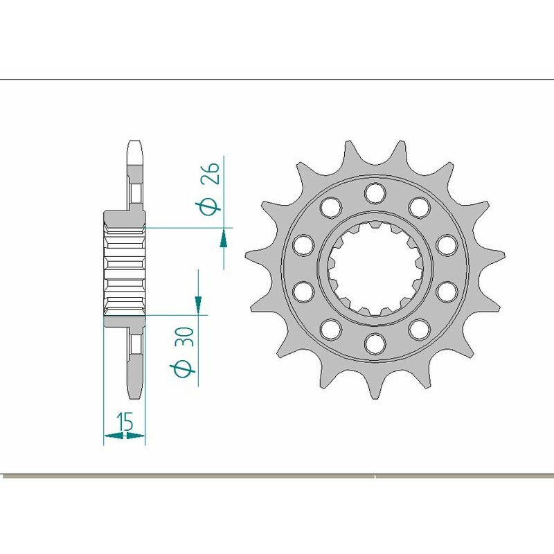 Pignon AFAM acier standard 166801 - 520 Pignon AFAM acier standard 166801 - 520