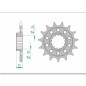 Pignon AFAM acier standard 166801 - 520 Pignon AFAM acier standard 166801 - 520