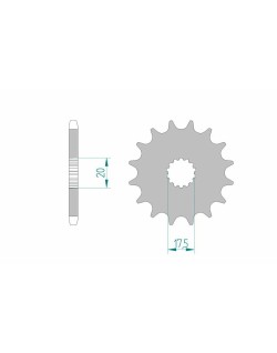 Pignon AFAM acier standard 21202 - 428