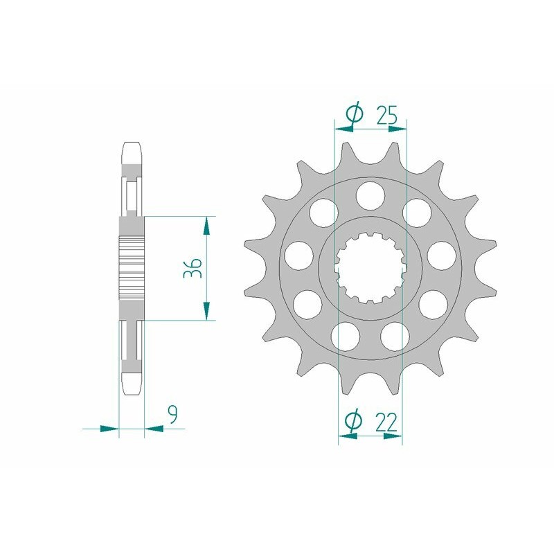 Pignon AFAM acier standard 94900 - 525 Pignon AFAM acier standard 94900 - 525