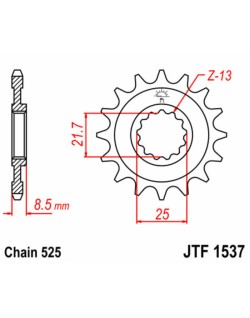 Pignon JT SPROCKETS acier standard 1537 - 525