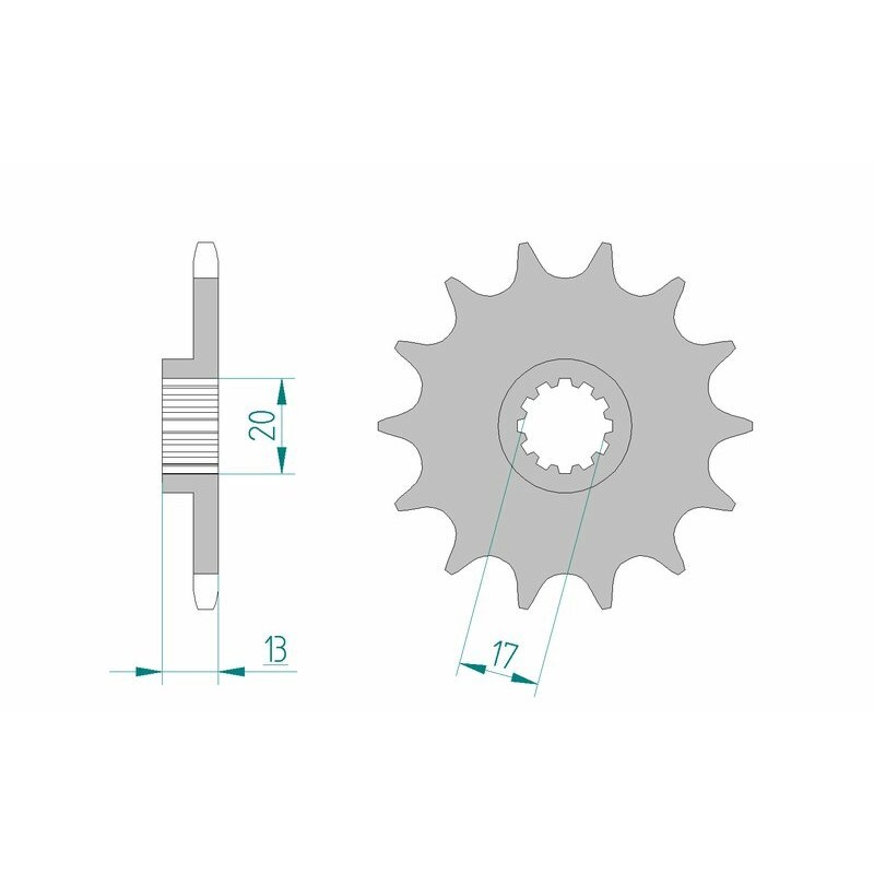 Pignon AFAM acier standard 94215 - 520 Pignon AFAM acier standard 94215 - 520