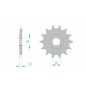 Pignon AFAM acier anti-boue 22203 - 520 Pignon AFAM acier anti-boue 22203 - 520