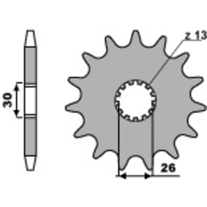 Pignon PBR acier standard 2130 - 525 Pignon PBR acier standard 2130 - 525