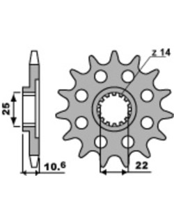 Pignon PBR acier standard 2125 - 525